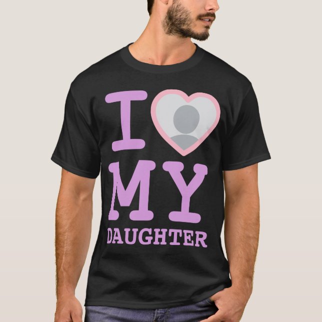 lavender i love my daughter | Funny Father's Day T-Shirt (Front)