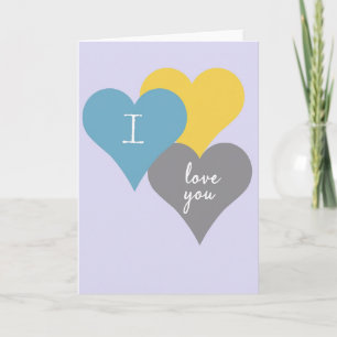 Lavender I Love You Heart Card