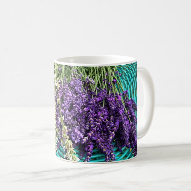 Lavender in a Basket Coffee Mug (Front Right)