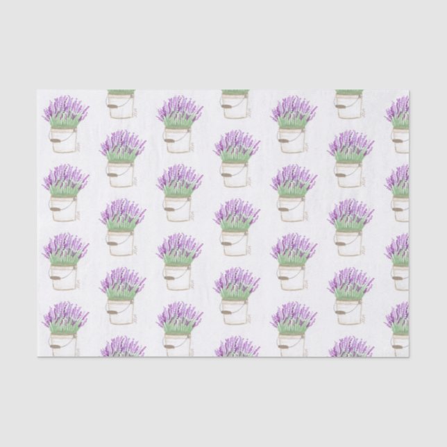 Lavender in a Bucket Tissue Paper (Front)