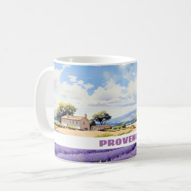Lavender in Provence travel mug (Front Left)