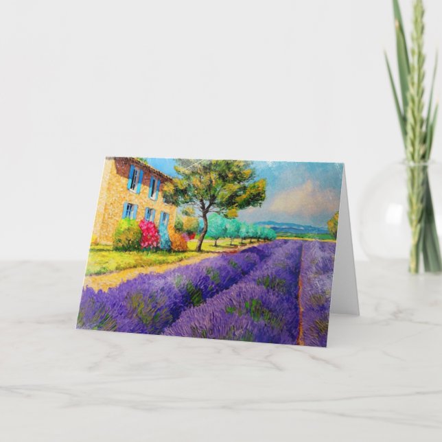 Lavender in the South of France Card (Front)