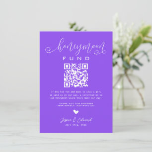 Lavender Indigo Honeymoon Fund Qr Code Minimalist