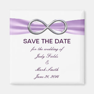 Lavender Infinity Save The Date Magnet