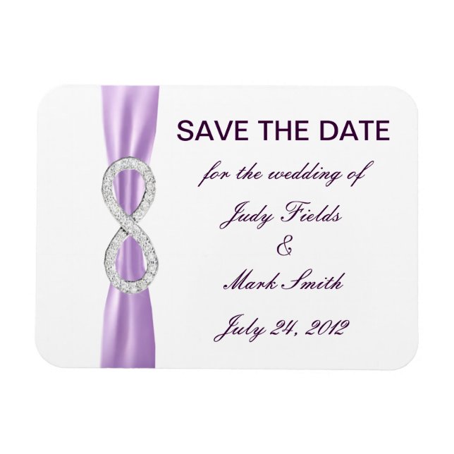 Lavender Infinity Save The Date Magnet (Horizontal)