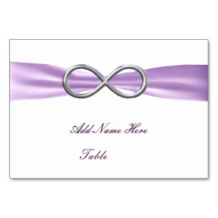 Lavender Infinity Wedding Table Place Card