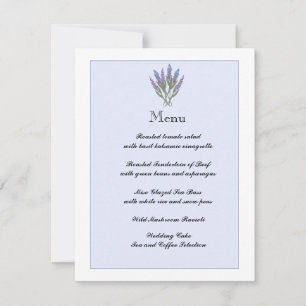 Lavender Info/Menu Card