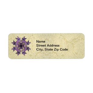 Lavender Ink Blot Return Address Label