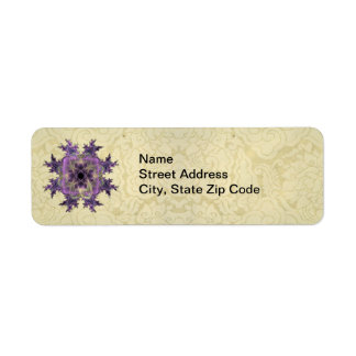 Lavender Ink Blot Return Address Label