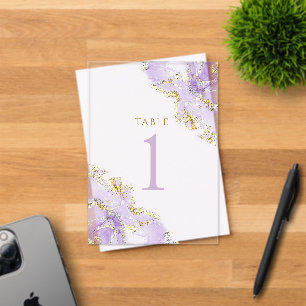 lavender ink Table Number 1
