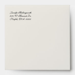 Lavender & Ivory Damask Wedding Envelope