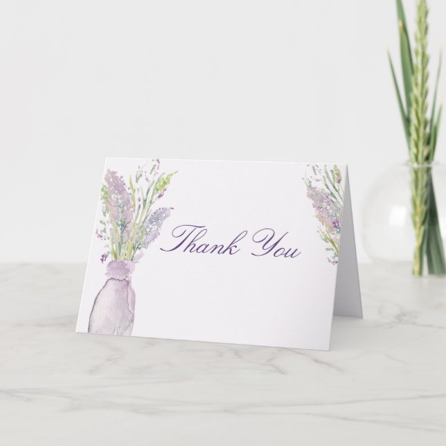 Lavender Jar Thank You Card (Front)