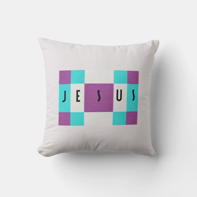 Lavender Jesus Accent Pillow (Front)