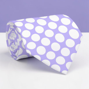 Lavender Jumbo Polka Dots Custom Necktie