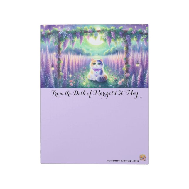 Lavender Kitten Notepad (Rotated)
