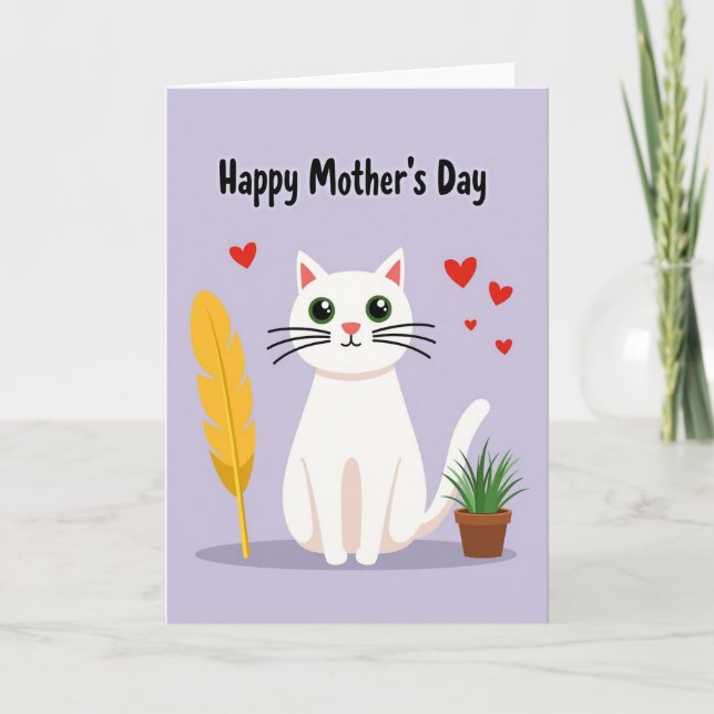 Lavender Kitty Pattern Card (Front)