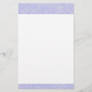 Lavender Lace Border Stationery