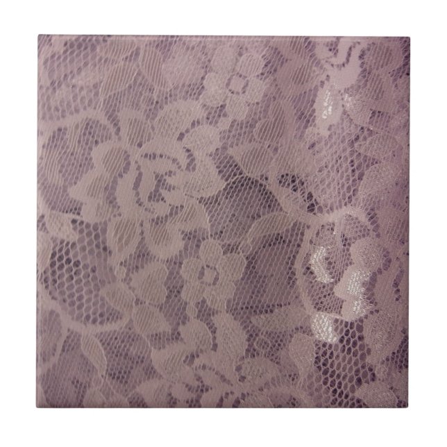 Lavender Lace Ceramic Tile (Front)