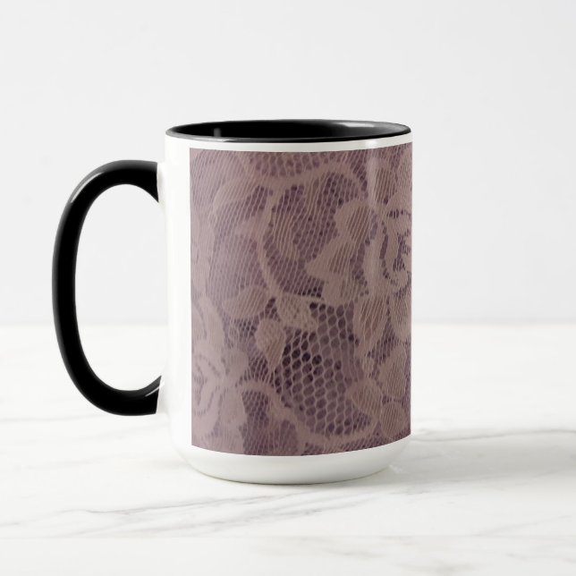 Lavender Lace Mug (Left)