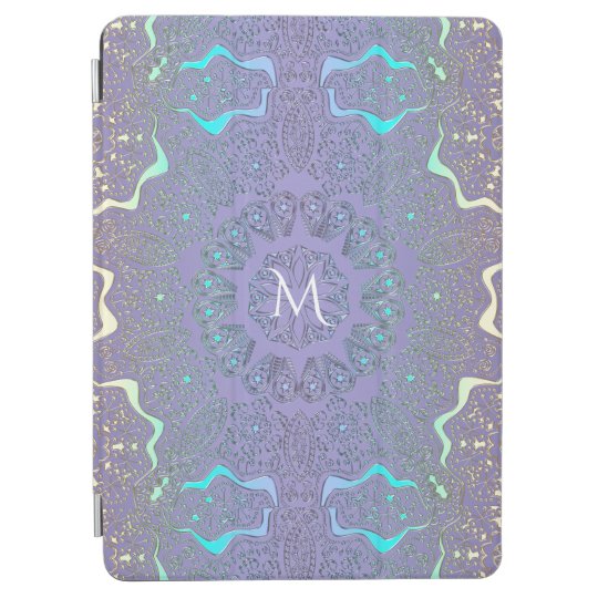 Lavender Lace Pastel Monogram Mandala
