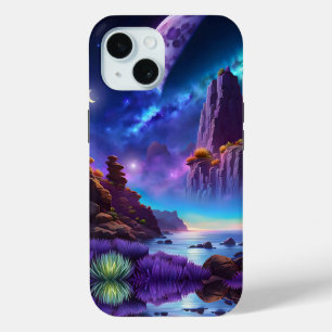 Lavender Landscape Fantasy iPhone 15 Case
