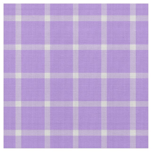 Lavender Large Plaid Fabric (Close Up)