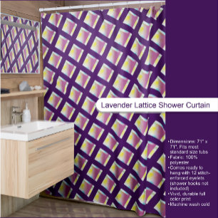 Lavender Lattice Shower Curtain