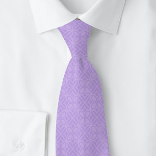 Lavender Leaves & Lines Tie