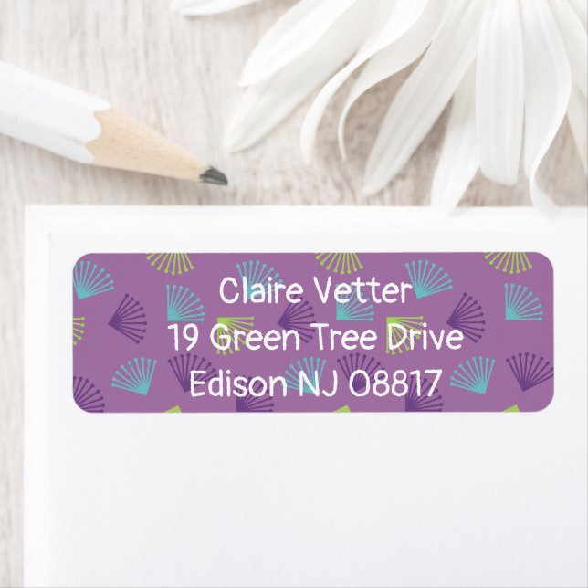 Lavender Leaves  Return Address Label (Insitu)