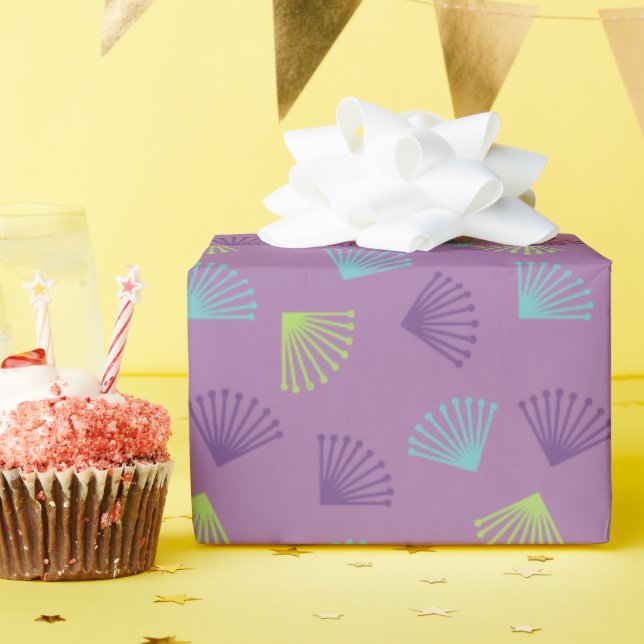Lavender Leaves  Wrapping Paper (Birthday Party)