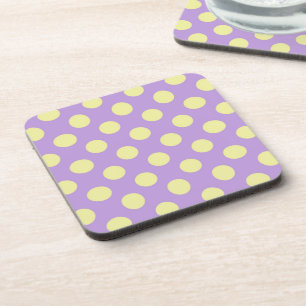 Lavender Lemon Polkadots Coaster