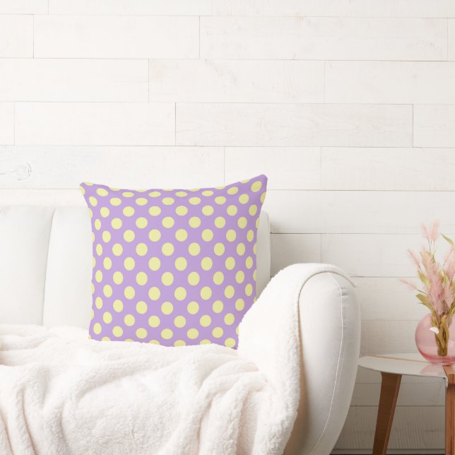 Lavender Lemon Polkadots Cushion (Couch)