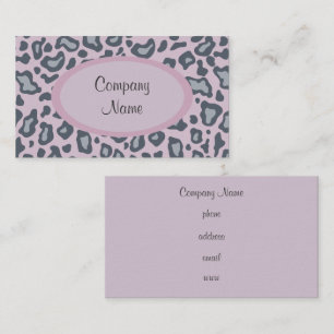 Lavender Leopard Print Business Card