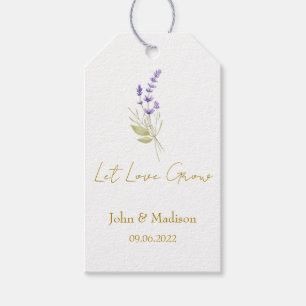 Lavender   Let love grow wedding seed  Gift Tags