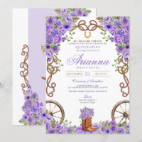 Lavender Light Purple Western Charra Quinceañera