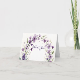 Lavender & Lilac Floral Arch Thank You Card
