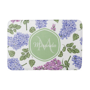 Lavender Lilac Monogram Bath Mat
