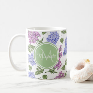 Lavender Lilac Monogram Coffee Mug