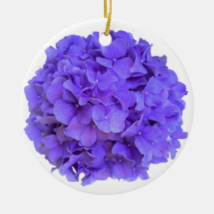 Lavender lilac purple Hydrangeas purple Flowers Ceramic Ornament