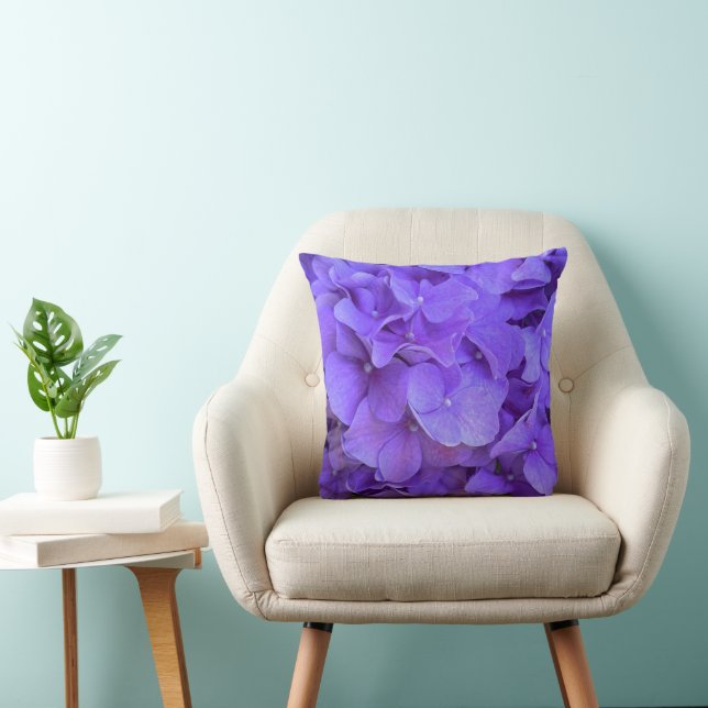 Lavender lilac purple Hydrangeas purple Flowers Cushion (Chair)