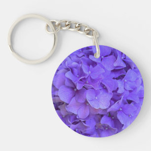 Lavender lilac purple Hydrangeas purple Flowers Key Ring