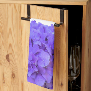 Lavender lilac purple Hydrangeas purple Flowers Tea Towel