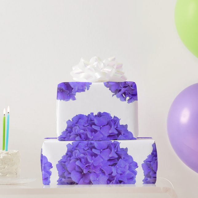 Lavender lilac purple Hydrangeas purple Flowers Wrapping Paper (Party Gifts)