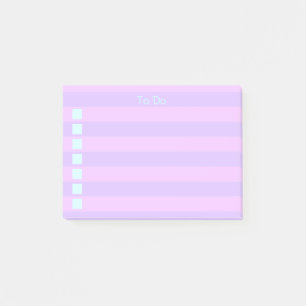 Lavender Lilac Striped To Do Post-it Notes
