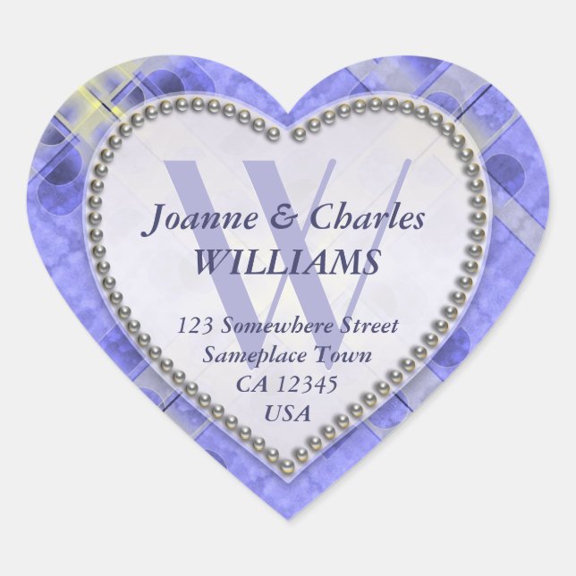 Lavender Lilac Sun Sparkle Monogrammed Stickers (Front)