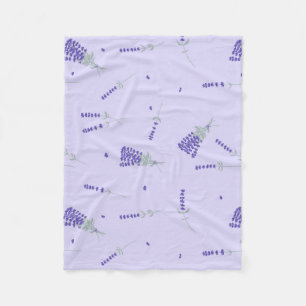 Lavender Lilac Wildflower Floral Botanical Fleece Blanket