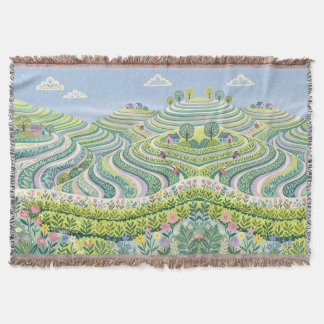 Lavender Lime Tea Plantation Blanket