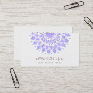 Lavender Lotus Flower Natural Spa and Beauty Business Card
