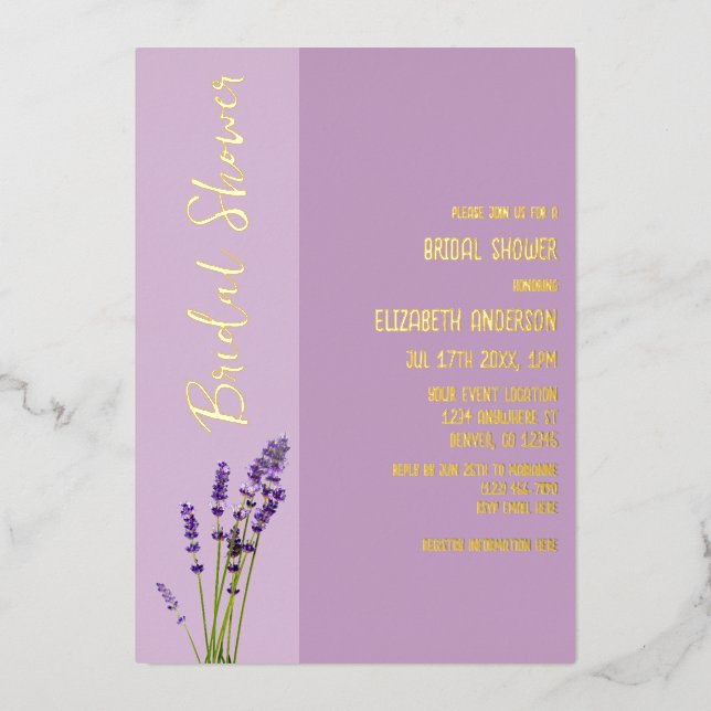 Lavender Love Bridal Shower (Front)