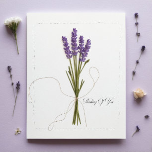 Lavender Love Card for Personalized Message